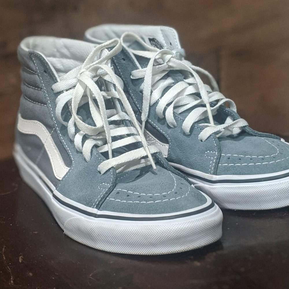 Light Blue High Top Vans